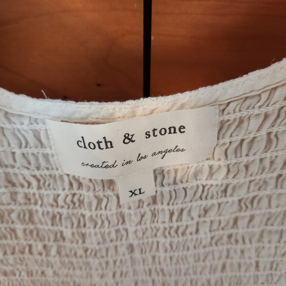 cloth & stone cream sleevless size XL - Picture 2 of 6